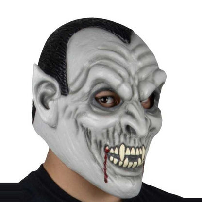 Vampir Maske | Spitze Ohren | Reißzähne | Halloween Maske