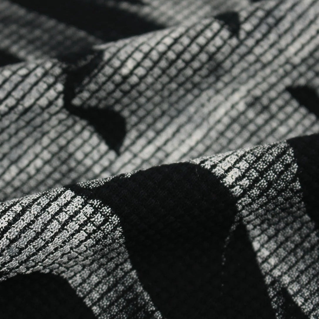 Röntgen Skelett T-Shirt | Oversized | Waffelstruktur | Brustkorb Print-Chaps Herrenmode