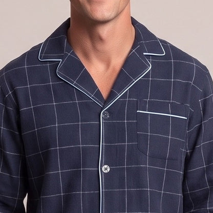 Pyjama Herren aus Flanell | Karomuster | 3 Farben