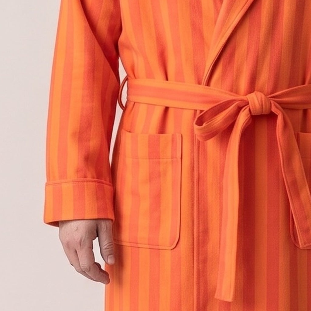 Flanell Morgenmantel Herren | Bindegürtel | 3 Farben