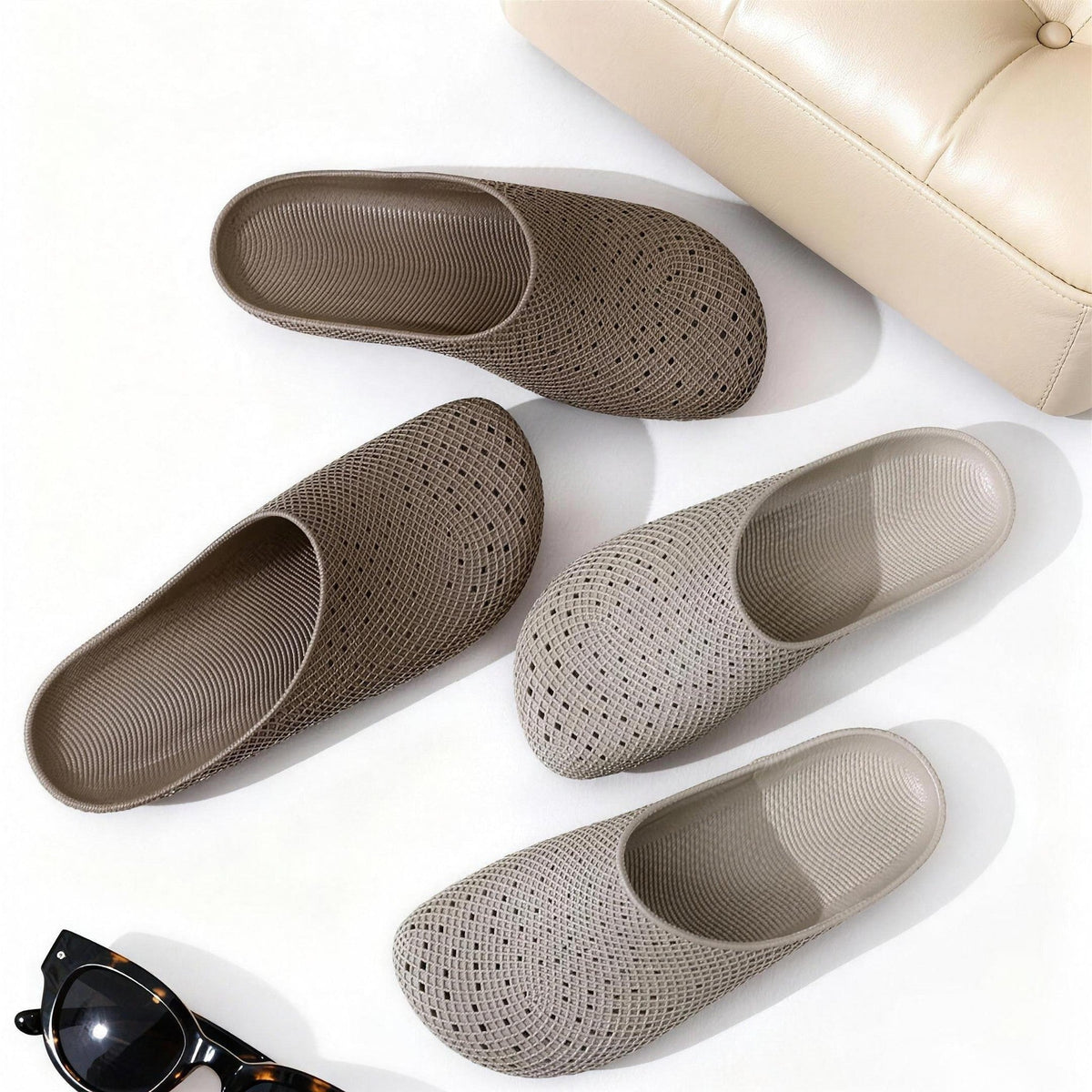 Badeschuhe Herren | Clogs | Belüftet | Dicke Sohle