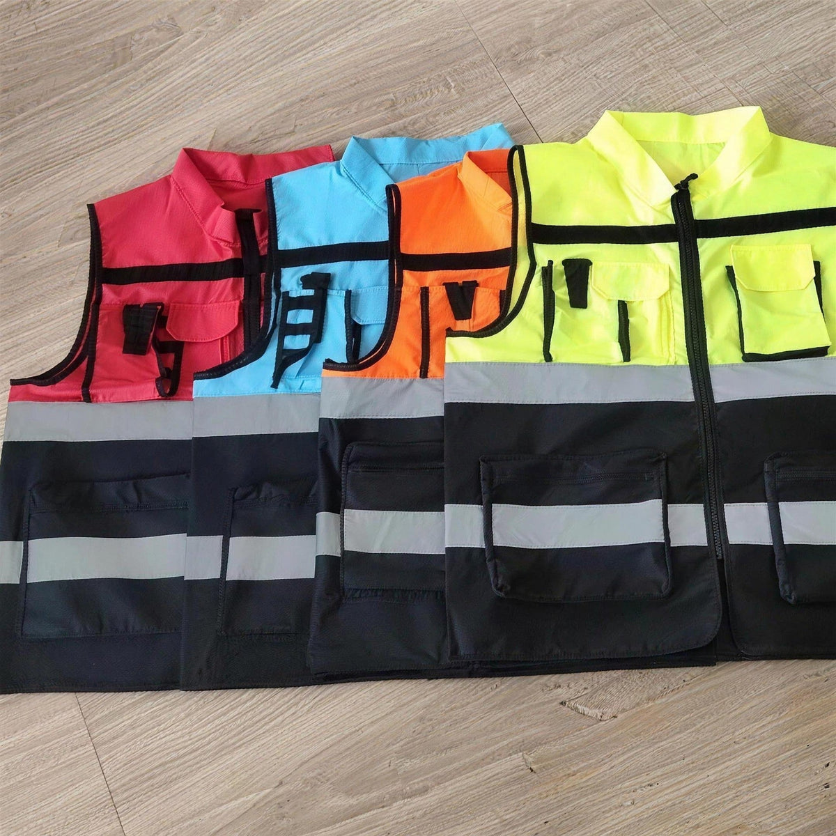 Arbeitsweste Herren | Reflexstreifen | Zweifarbig | Viele Taschen