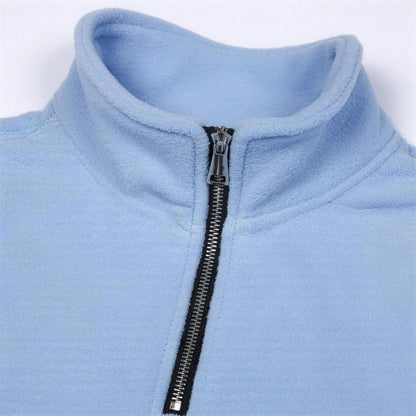 Troyer Herren | Fleece | Halber Reißverschluss | Stehkragen