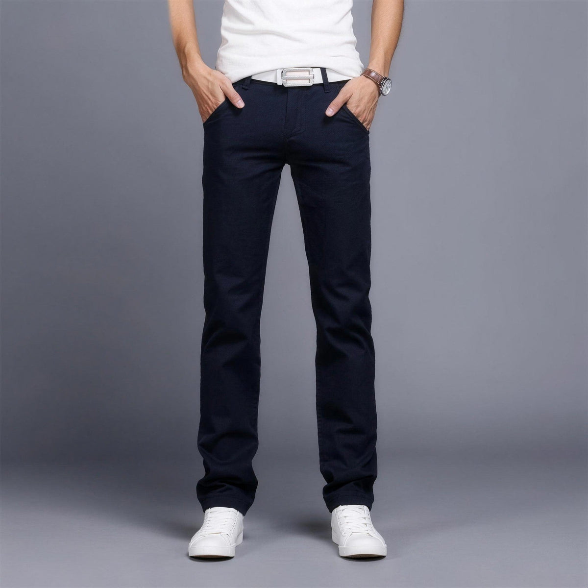 Stretch Chinohose Herren | Baumwolle | Gerades Bein
