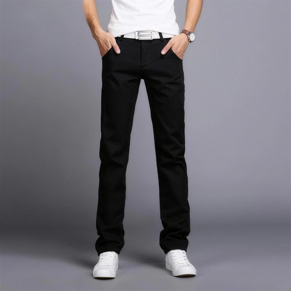 Stretch Chinohose Herren | Baumwolle | Gerades Bein