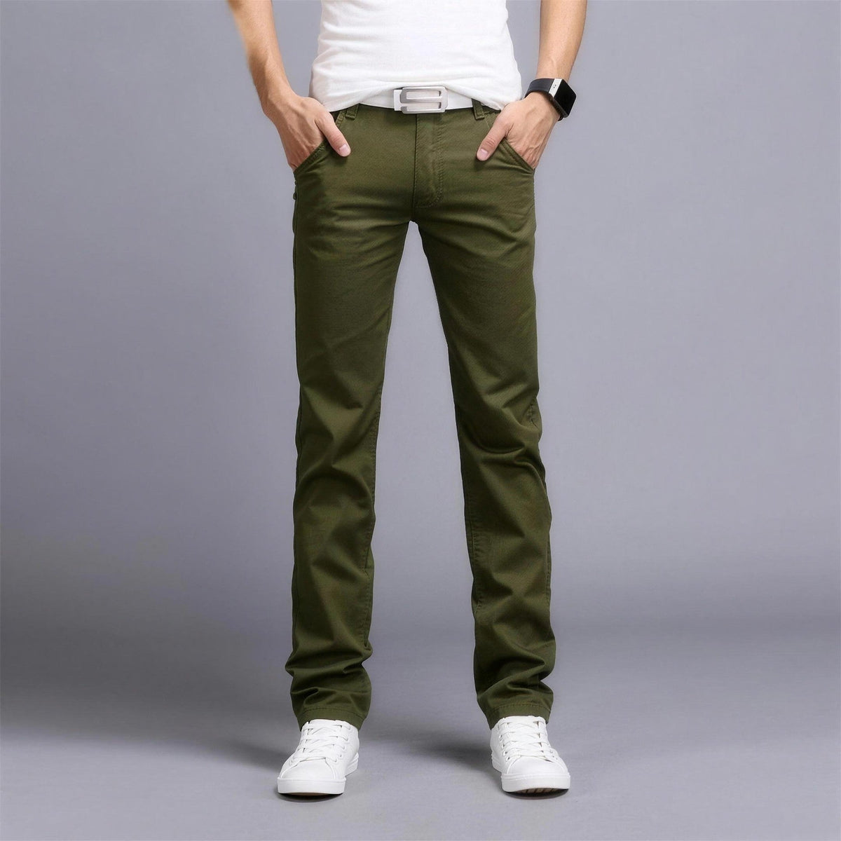 Stretch Chinohose Herren | Baumwolle | Gerades Bein